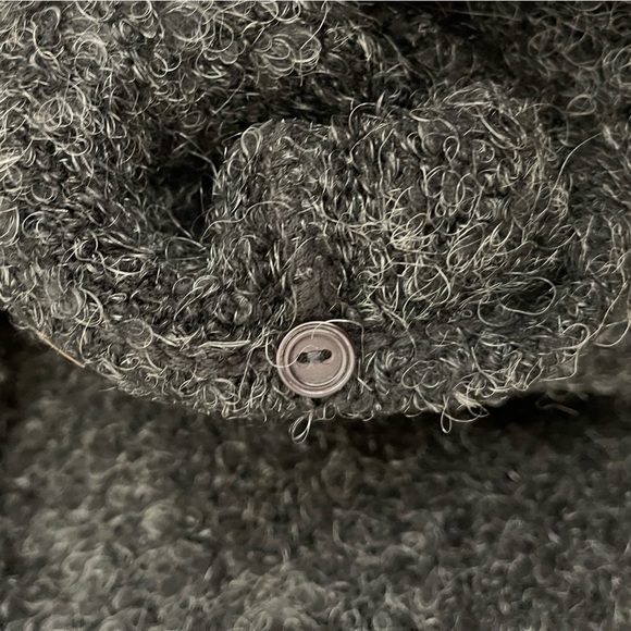 90’s Vintage bebe Faux Fur Collar Cardigan Sweater Medium - Picture 9 of 9